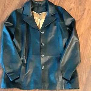 Wilson leather button up jacket